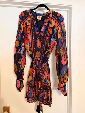 FARM Rio Flowers Tapestry Mini Dress – XL